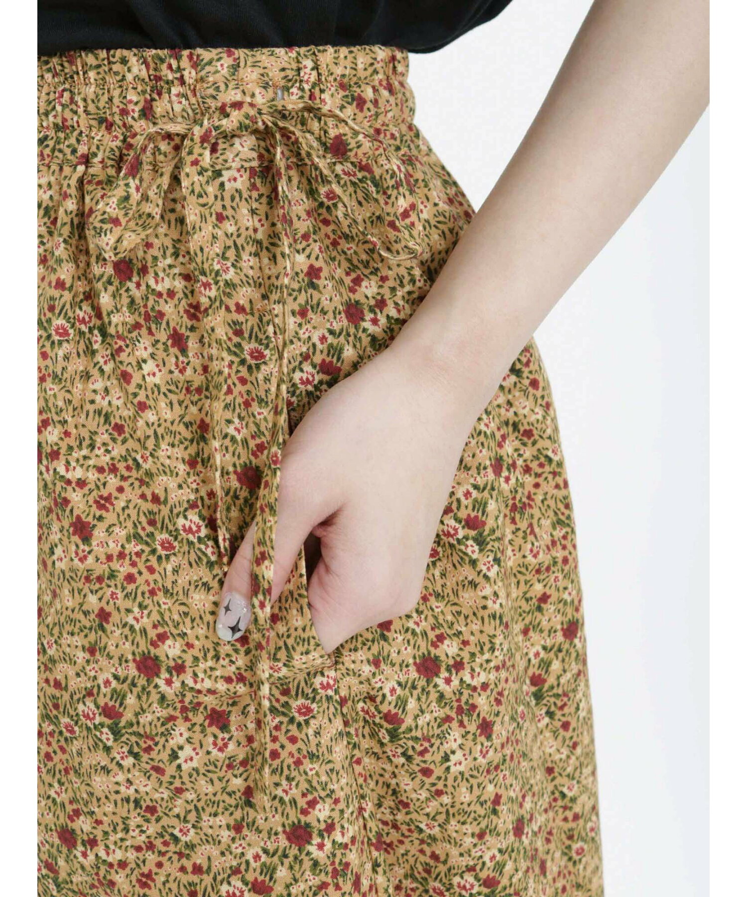 小花柄マーメイドスカート